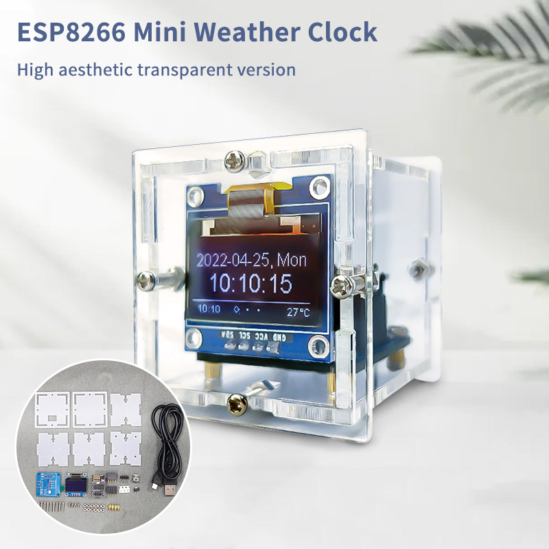 Electronics Project Kit - ESP8266 Mini Weerklok Kit DIY Soldeerproject