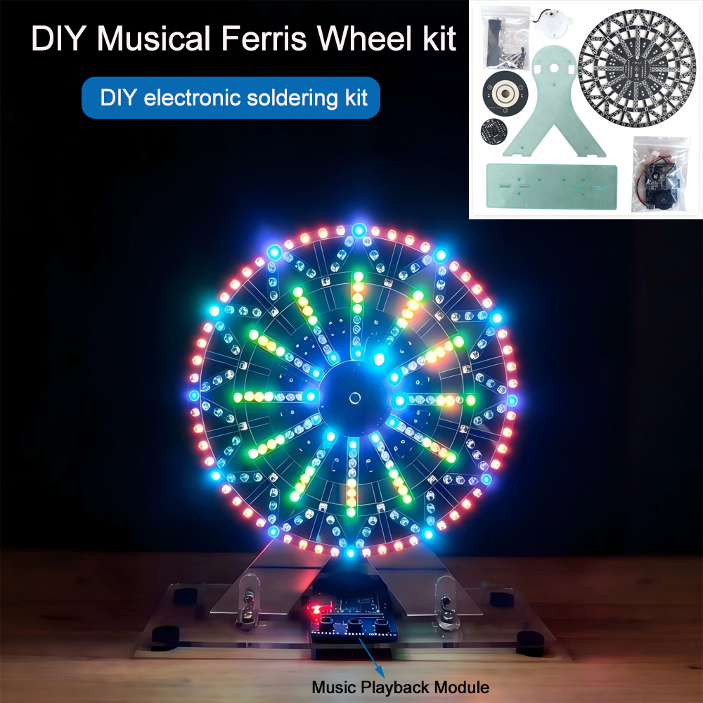 Electronics Project Kit - Doe-het-zelf elektronische kits LED-verlichte muzikale reuzenrad