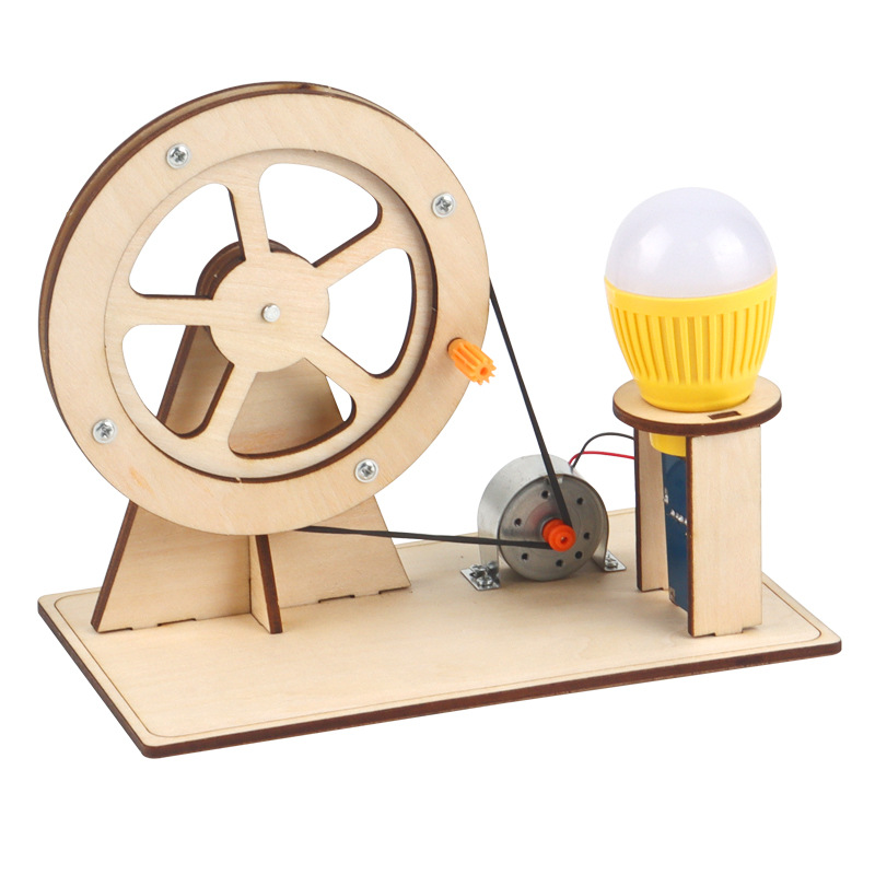 Stem Robotics Kit - Houten handgenerator Kinderen Wetenschapsspeelgoed Grappig STEM