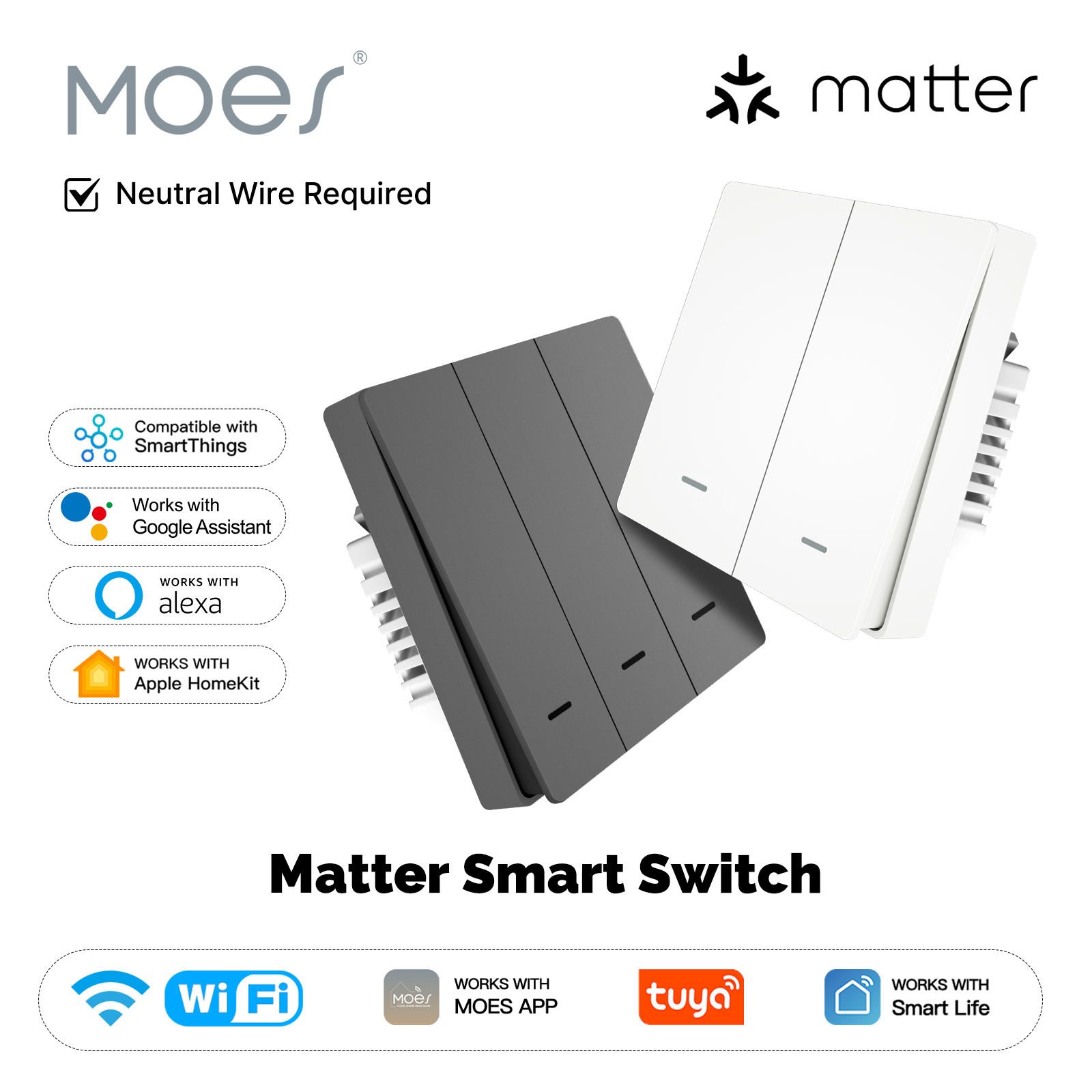 MOES Matter Tuya WiFi Smart Li - Smart Light Switch Wifi recensie en prijs